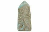 Polished Blue Caribbean Calcite Obelisk - Pakistan #187476-1